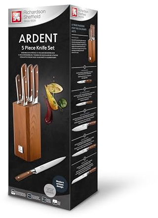 Richardson Sheffield Ardent 6 Piece Knife Block Set