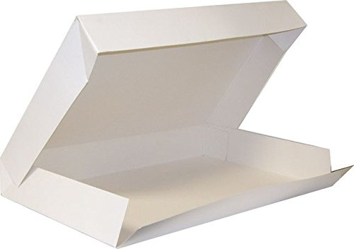 FaisTonGateau - Lote de 10 cajas de cartón para bandeja de catering, longitud x anchura: 42 cm x 28 cm, altura 6 cm