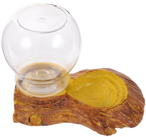 Beaupretty Abreuvoir Automatique sur Chenilles en RéSine Distributeur d'eau pour Reptiles Abreuvoir À Tortue Et LéZard Bol d'eau pour Terrarium DéCoration Multi