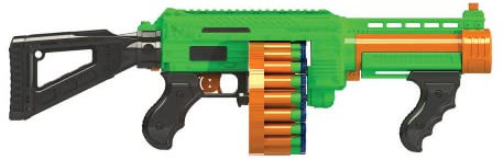 Prime Time TOY-DZPT6387-EU Dart Zone Villianator Submachine Blaster Gun Toy