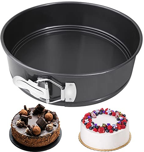 Grilzy Cake Tin - 8 Inch Cake Tins for Baking, 20cm Springform Cake Tins for Cheesecake, Non-Stick Baking Tins Round Cake Pan, Bake Ware Round Cake Tin for Restaurants, Home and Kitchen