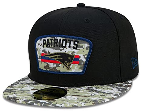 New Era New England Patriots NFL On Field 2021 Salute to Service Black 59Fifty Basecap - 7 1/2-60cm (XL)