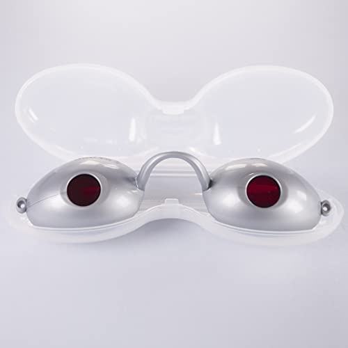 Lessian Giss Vision 2 ögonskydd för UVA- och UVB-solstugor, perfekt för strand och pool (silver)