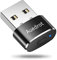 AUEDROT Mouse Jiggler Nicht Nachweisbar USB Mouse Mover mit Schaltertaste, Metall Maus Beweger Automatisch Maus Jiggler, 2 Jiggler-Modi, Treiberfrei, Plug & Play, Hält Computer/Laptop Wach, Schwarz