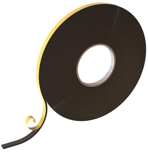 Lumonic 10m EPDM tätningstejp Självhäftande 10mm x 4mm | Tätningstejp av skumgummi för fönster + dörrar | Fönstertätning, dörrtätning, gummitätning för kylskydd