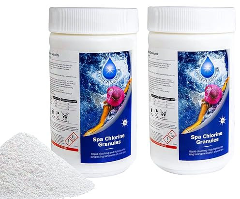 2 Kg STABILISED Chlorine Granules for Hot Tub Spa and Swimming Pool Water Treatment for Rapid Disinfecting and Cleaning
