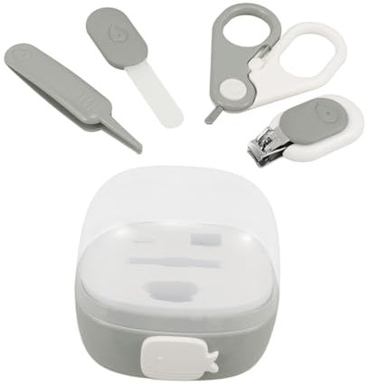 KOMBIUDA 4stücke Teiliges Nagelpflegeset Mit Sicheren Nagelschneidern Für Neugeborene Junge Mädchen-nagelschneider Und Nagelfeilen Aufbewahrungstasche Für Stressfreies Trimmen