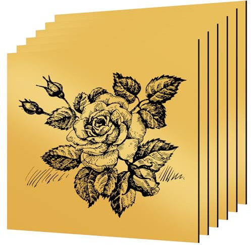 Gohytal Placa de cristal acrílico con grabado dorado, placa de ABS, 6 unidades, cristal acrílico dorado, grabado láser, 30 x 20 cm, 1,3 mm, placa acrílica para placa de nombre para puerta de casa