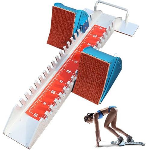 Athletics startblock med justerbara vinklar och halkfria pedaler för plast- och askbanor, rostbeständigt landningsbaneblock i plast