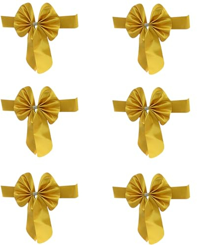 Zqxnt Cinta elástica de satén decorativa para respaldo de silla, se ajusta fácilmente a lazos de cinta deslizante para el hogar elegante