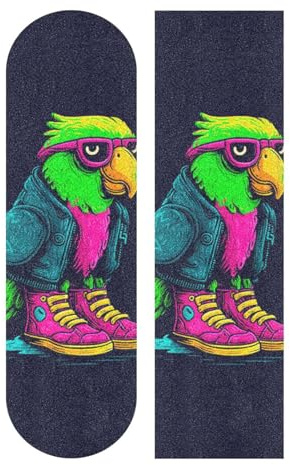voucong Divertente nastro antiscivolo per skateboard, con pappagallo, 111 x 25 cm