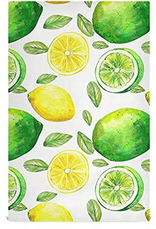 xigua Uppsättning av 4 kökshanddukar – lime citron kökshandduk – hållbar och superabsorberande diskdukar – elegant design diskduk och handdukar 71 x 45 cm