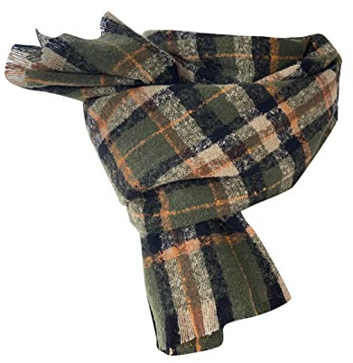 Schal Damen Herbst Kariert Groß Herbst Winter Lang Winterschal Kariert Kuschelig Deckenschal Karo Elegant Weich Deckel Plaid XXL Halstuch Fransen Tartan Schal Cape Hijab