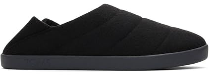 TOMS Men's Ezra Slipper, Black Felt/Fleece, 10.5