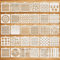 OOTSR 30 Stück Schablonen Wandgestaltung Set, 13CM Zeichnung Malschablonen DIY Schablonen der Geometrische, Kunststoff Vorlagen für Scrapbooking Holz Möbel Fliesen Leinwand Deko