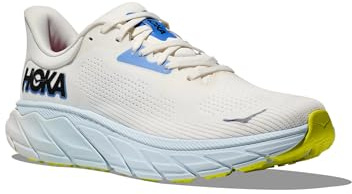 HOKA ONE ONE Mens Arahi 7, Blanc De Blanc/Virtual Blue, 7 UK