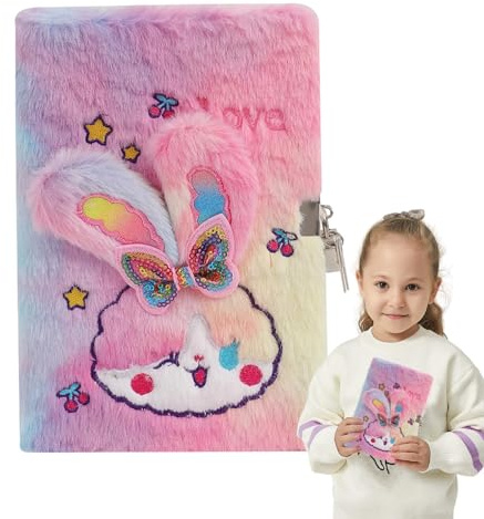 Uitseld Kids Journal Notebook - Secret Lockable Diary with Lock | Portable Kids Journal School Travel Notebook for Children Kids