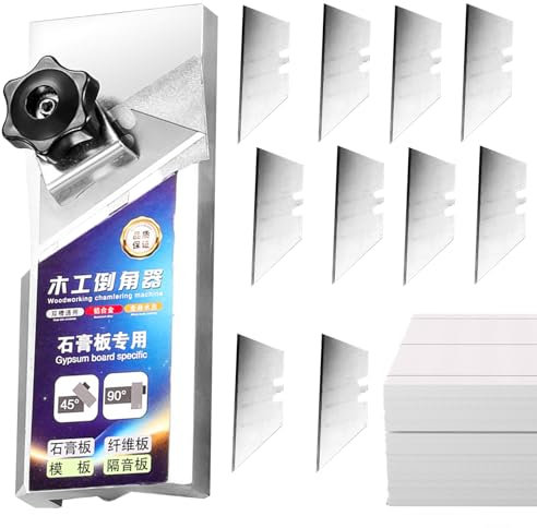 Outil à Chanfreiner les Bords de de Plâtre,Rabot V En Alliage D'Aluminium - Multifonction 45° Antidérapant pour Plomberie Construction et Découpe Domestique de s de Plâtre