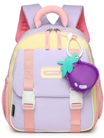 Genérico Mochila Infantil Personalizada con Nombre – Mochila Escolar Bordada para Niños y Niñas, desde Infantil hasta Primaria, Mochila de Viaje y Escolar (Morado)