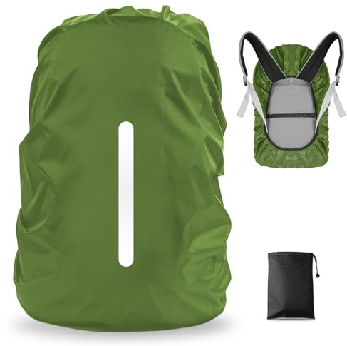 LAMA 1 Pack Waterproof Backpack Rain Cover for Size M 30L–40L Rucksack | 1 Pack Size M Reflective Rain Bag Cover for 30–40L Backpack with Carry Pouch, Rainproof & Dustproof