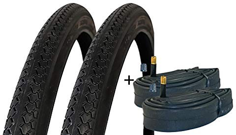 VDP 2X Fahrradreifen Kenda K184 Cosmos 26 Zoll 26x1 3/8 (37-590) Drahtreifen Fahrradmantel Schlauch