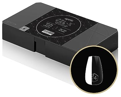 Apres Gel-X® Coffin Box of Nail Tips | 280 Soft Gel Tips, 14 Sizes 00-9 | Half-sizes Included (Natural Coffin Extra Short, 280 Count)