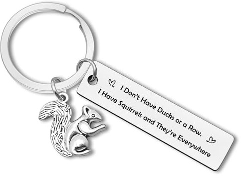 Squirrel Gift Keychain Jewelry for Squirrel Lovers Animal Lover Gift for Women Men Squirrels Lover Gifts for Teens Girls Squirrels Owners Gifts Keychain for Friends Daughter Christmas Birthday Present