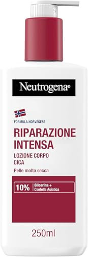 Neutrogena Formula Norvegese Lozione Corpo CICA Riparazione Intensa, Crema corpo nutriente 72h, Crema idratante corpo con 10% Glicerina, Crema corpo idratante pelle secca, 3 x 400ml – Esclusiva Amazon