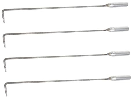 Ciieeo 4pièces Tisonnier pour Cheminée avec Crochet à Charbon Long et Robuste pour Foyer Extérieur et Intérieur Outil Multifonctionnel Léger et Compact