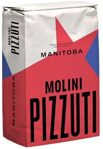 Molini Pizzuti Manitoba Flour – Premium Italian Type '0' High-Protein Flour for Artisan Breads, Pizza, and Pastries – 5kg Bag