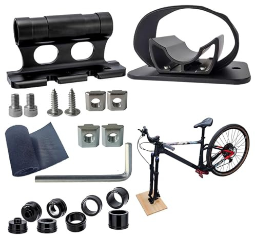 Soporte para Bicicleta, Kit de Soporte para Rueda Trasera y para Horquilla de liberación rápida de aleación de Aluminio, portabicicletas para Transporte y Almacenamiento de automóviles, CAM