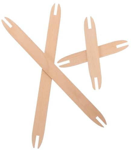 DOITOOL Lot de 4 Navettes de Tissage en Bois Outils de Couture DIY pour Écharpes et Tapisseries Petite et Grosse Taille Accessoires Tricot Crochet Légers et Pratiques pour Artisanat et
