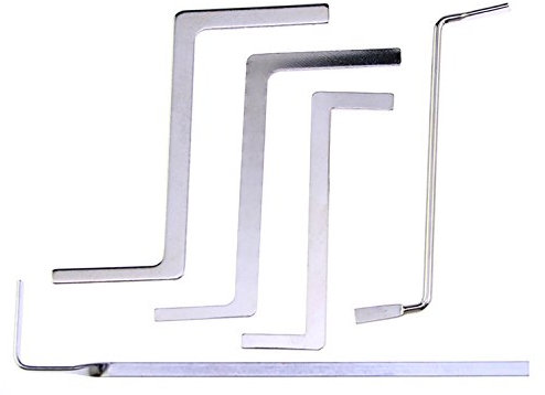 Chiave di tensione per grimaldelli, kit essenziale per fabbro (5 pezzi)