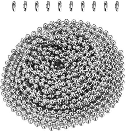 OUNONA Chaîne de boule Acier Inoxydable Boule Collier avec 10 fermoirs de chaîne