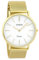 Oozoo Vintage Damenuhr Metallband 40 MM Weiss Perlmutt/Goldfarben C9366