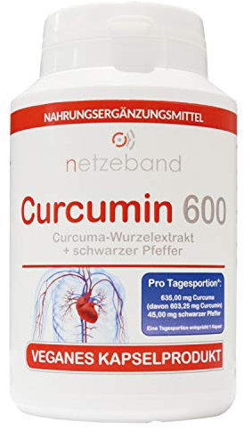 Curcuma Extrakt Kapseln - Curcumingehalt EINER Kapsel entspricht dem von ca. 20.000mg Kurkuma - Hochdosiert aus 95% Extrakt