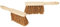 Novaliv Lot de 2 balayettes à main en fibre de coco - Balai à poils souples - Balayette industrielle - Balai à main en bois - Balayette à main - Balayette grossière - Pour le camping - Pour