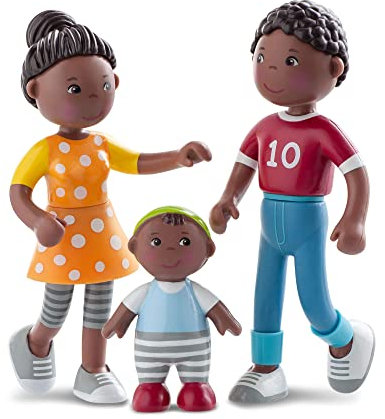 HABA 306696 - Little Friends – Spielset Familienzeit, Zubehör für Biegepuppe ab 3 Jahren