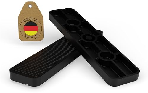FUX 1000 glasklossar, avståndshållare, plast, underläggsplattor, 100 x 24 mm, tjocklek 6 mm, avståndsklossar och fönsterkilar för montering, laminat och terrass