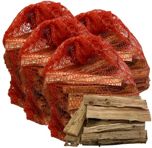 Legnetta Accendifuoco 100% Abete, Secca e Pronta all'uso, Legna Ecologica da Ardere per Camini, Stufe e Barbecue, Sacco 3 Kg (4 Sacchi, 12 Kg)