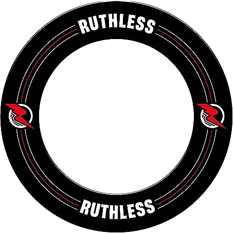 Ruthless Diana Surround | Tablero de dardos profesional duradero de una sola pieza y borde de dardos, diseño negro (SU290)