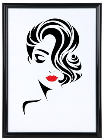 IDEAL TREND Classic Leichter Kunststoffbilderrahmen mit Acrylglas Schutz ohne Kompromisse BD: Farbe: Schwarz | Format: 21x29,7 DIN A4