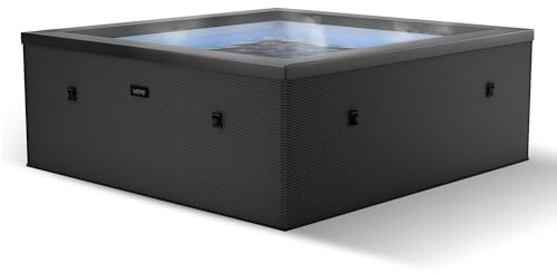 Wave Eco Foam SPA | SPA portátil al Aire Libre con Calentamiento rápido | Material de PVC Duradero | Fácil configuración (Garda, Negro Carbón | 6 Personas)