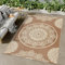 Famibay Outdoor Rug Waterproof Plastic Straw Garden Rugs Reversible Outdoor Rug 120 x 180 cm Patio Carpet UV Resistant Portable Indoor Area Rug for RV Balcony Picnic Brown Beige