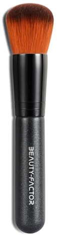 Domed Foundation Brush, 13CM Professional Cheek Blush Brush with Soft Dense Synthetic Bristles Face Kabuki Makeup Brushes for Loose Powder, Liquid, Buffing, Contour, Bronzer, Cream, Blending