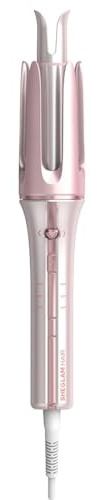 SHEGLAM Cupid's Charm One-Touch Arricciacapelli Istantaneo Arricciacapelli Automatico 32mm Ceramica, 3 Temperature (170-210°C), Ricci Facili e Veloce per Capelli Lunghi (32mm)