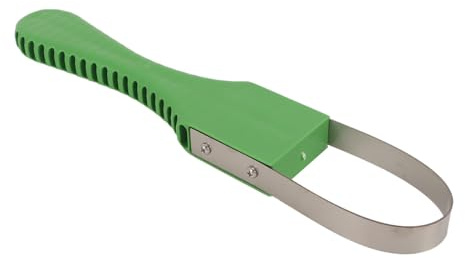 ANCLLO ogrässling manuell ogräsklippare - rostfritt stål trädgårdshandtag, rotrensare med PVC-handtag för ogräsrensning (gul)