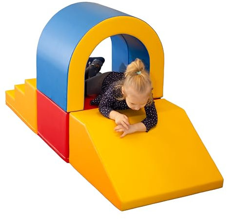 IGLU Soft Play Rainbow 4 XL - Mattoncini da Costruzione in Schiuma giganti (Multicolor)
