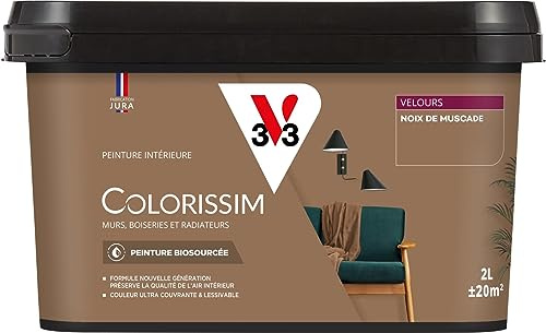 V33 Peinture multi-supports Colorissim® Noix de muscade Velours 2L