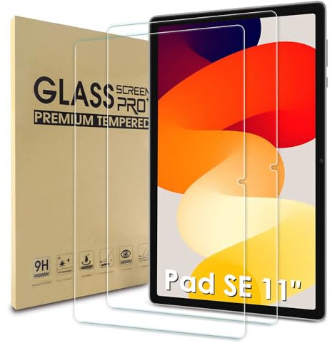 WD&CD Pellicola Protettiva Compatibile per Xiaomi Redmi Pad SE 11 [2 Pezzi], Vetro Temperato Alta Definizione Compatibile per Xiaomi Redmi Pad SE 11【Durezza 9H】【Anti Graffio】